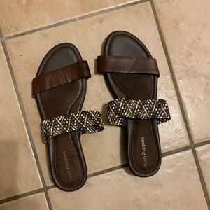 Hush Puppies brown leather sandals size 11
